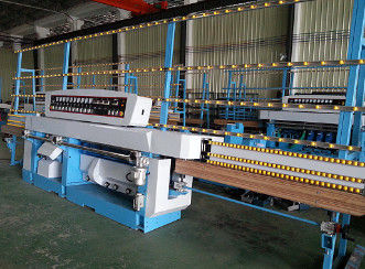 Κίνα Miter γυαλί/γυαλί ακονίζοντας μηχανή με τη στίλβωση αέρα/το ηλεκτρικό σύστημα ανελκυστήρων ραγών προμηθευτής